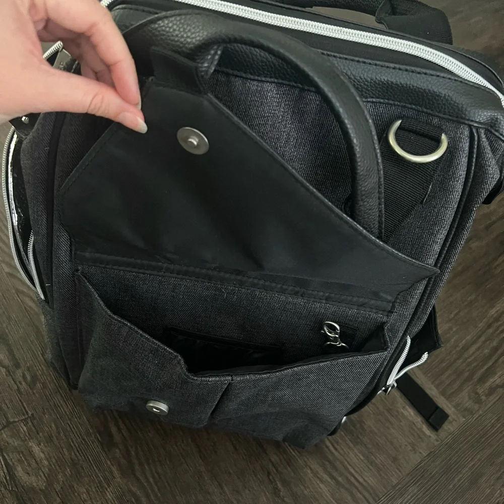 Baby Brezza Lucia Backpack Diaper Travel Cooler Bag Grey